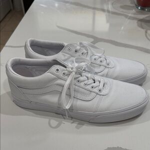 Vans White Men’s size 12 Canvas Sneakers- Worn once!!